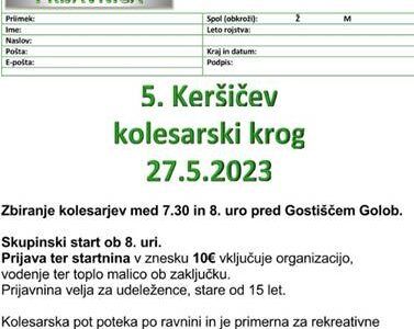 Keršičev kolesarski krog 27.5.2023 – kolesarski odsek Keršičev kolesarski krog 27.5.2023 – kolesarski odsek