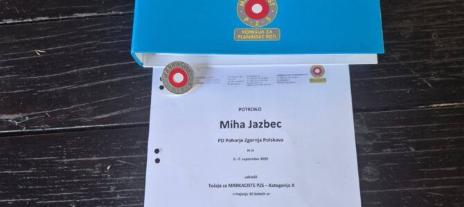 Planinsko društvo Pohorje Zgornja Polskava je bogatejše za še enega markacista! Planinsko društvo Pohorje Zgornja Polskava je bogatejše za še enega markacista!